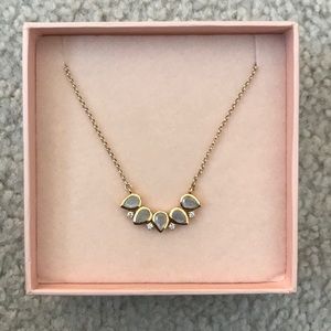 Moonstone & white diamond necklace